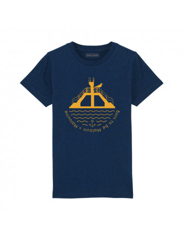 T-shirt kids navy plongeoir