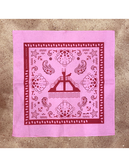 Foulard Bandana Plongeoir Malo - rose