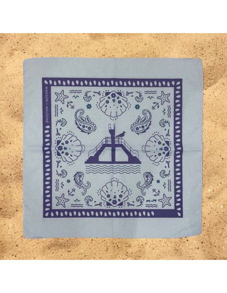 Foulard Bandana Plongeoir Malo - bleu