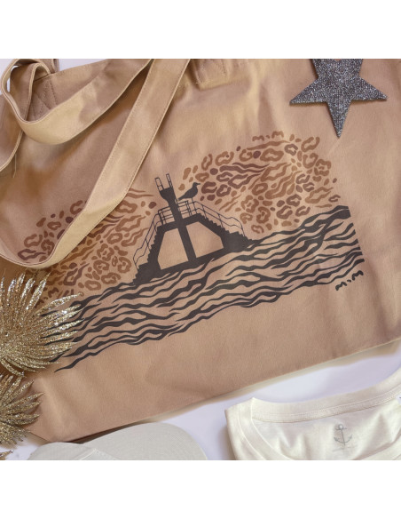 Maxi Sac Cabas Plongeoir Sauvage - Caramel