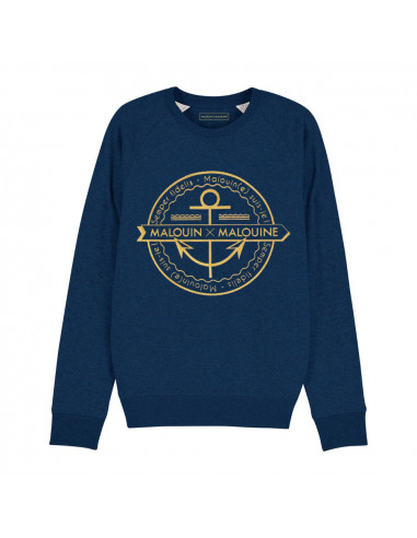 Sweat ancre navy homme