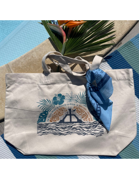 Grand Sac Cabas Tropical Plongeoir Ancre