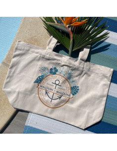 Grand Sac Cabas Tropical Plongeoir Ancre 2