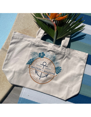 Grand Sac Cabas Tropical Plongeoir Ancre