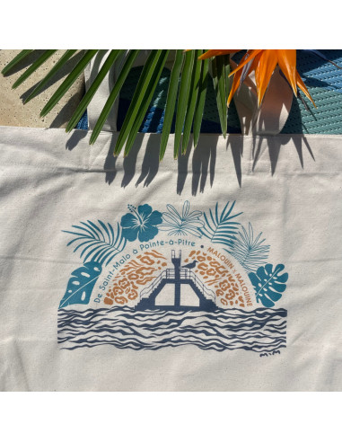 Grand Sac Cabas Tropical Plongeoir Ancre